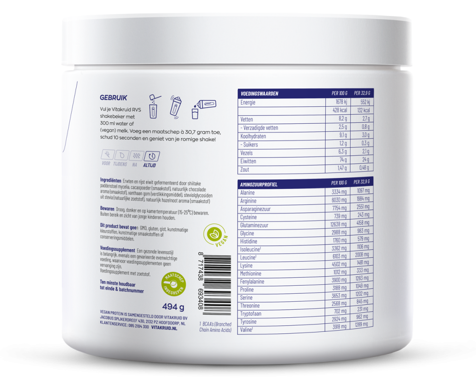 Vegan Protein Fermented by Shiitake