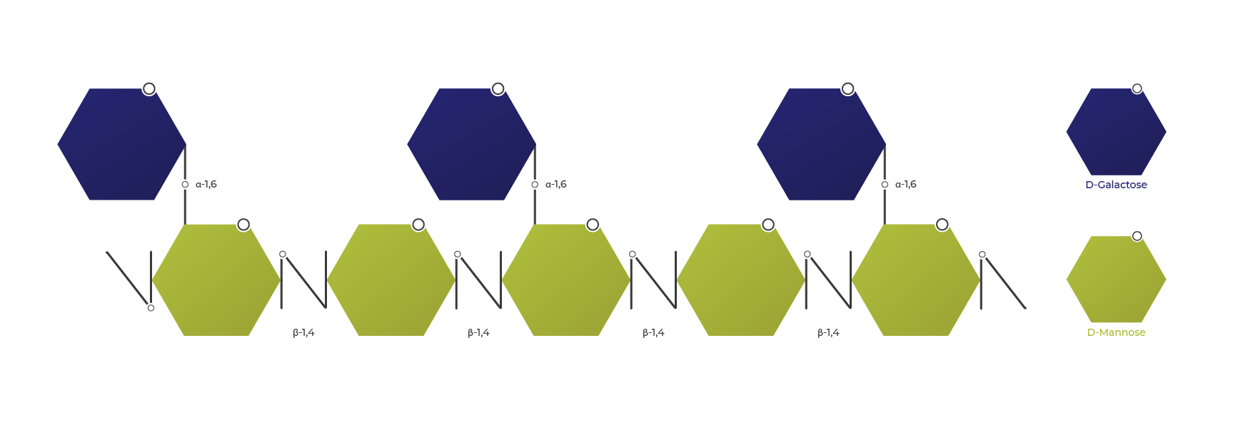 Structuurformule galactomannan 