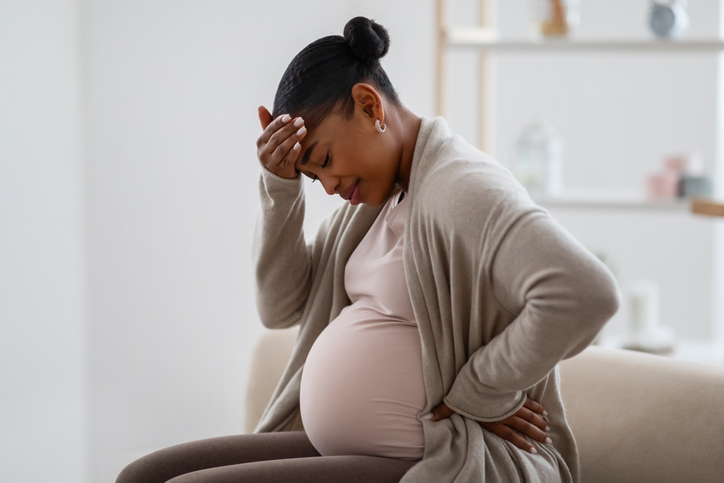 Zwangere vrouw ervaart stress